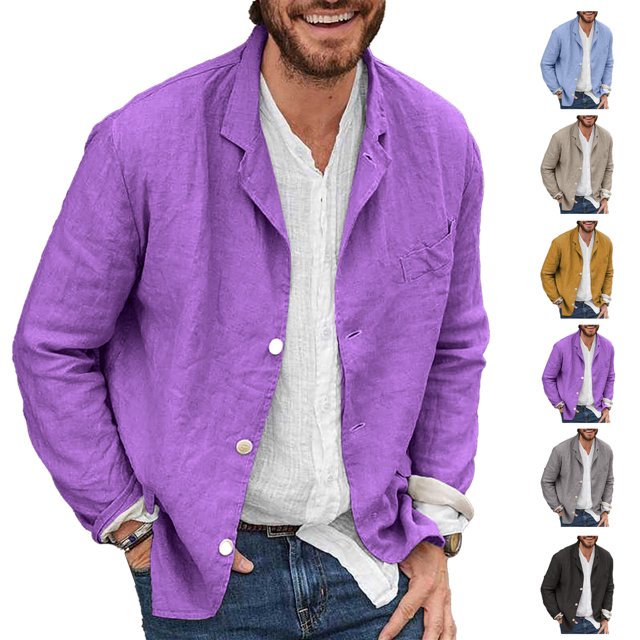 Top De Chaqueta De Traje Informal, Chaqueta De Traje De Solapa Para Hombre De Un Solo Pecho Transpirable Para Hombre Para El Hogar Para Citas ANGGREK Otros