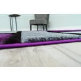 thumbnail image 2 of Premium 3D Hand Carved Thick Modern Contemporary Abstract Rug Design 3995 Purple Grey 2'7''x4', 2 of 11