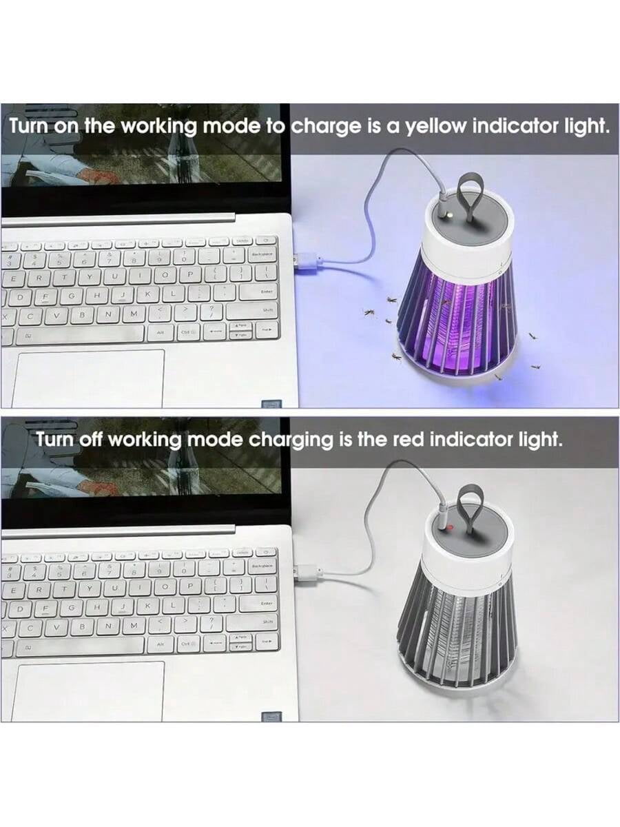 Electric LED Mosquito Killer Lamp for Indoor Use, Effectively Eliminates Mosquitoes, Flies, and Other Flying Insects, Includes Cleaning Brush