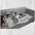thumbnail image 6 of Anchor Soft Flannel Fleece Throw Blanket, Skull with Anchor and Eagle Wings Freedom Devil Sea Hunter Skeleton Myth Graphic, Cozy Plush for Indoor and Outdoor Use, 60" x 80", Grey White, by Ambesonne, 6 of 6