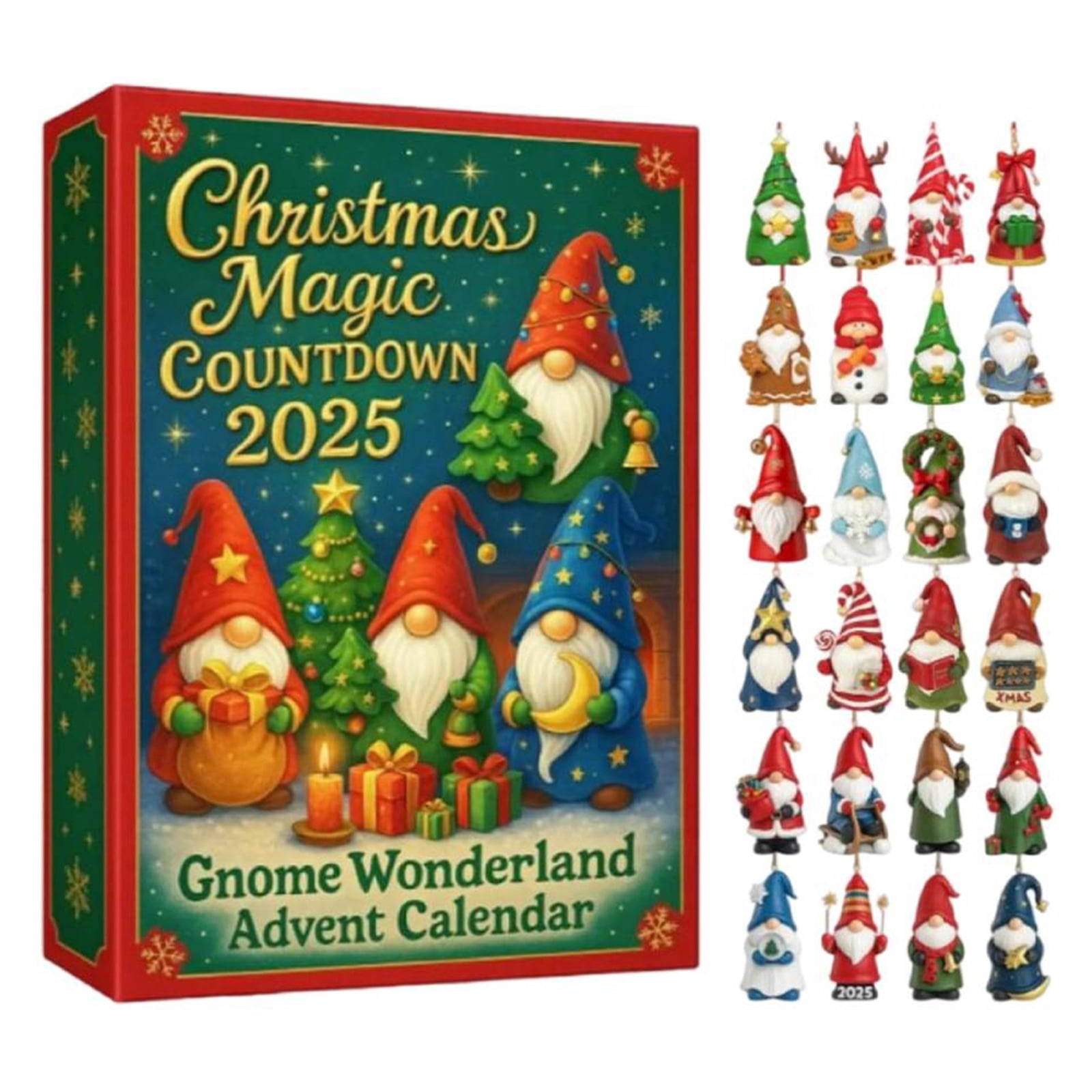 Calendario De Adviento De Gnomos 2025 Con 24 Figuras De Highland Cow, Decoración Acrílica De Cuenta Atrás Navideña Para Niños Y Adolescentes, Regalo Festivo Original