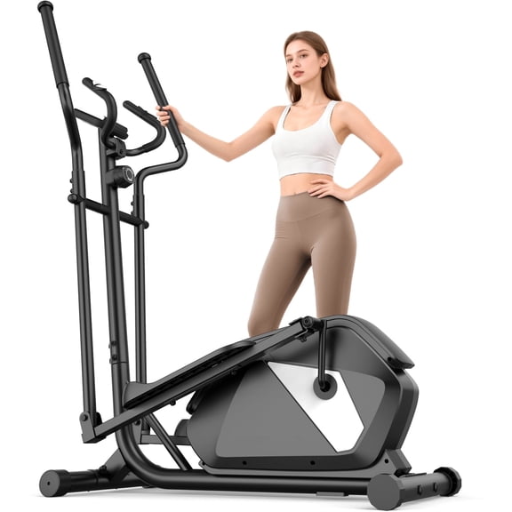 FUNMILY Ultra-Quiet Heavy Duty Elliptical Machine | 400LBS Capacity, 15-Inch Natural Stride, 14 Resistance Levels, Low Impact Cardio for Home Gym, Seniors & Small Spaces
