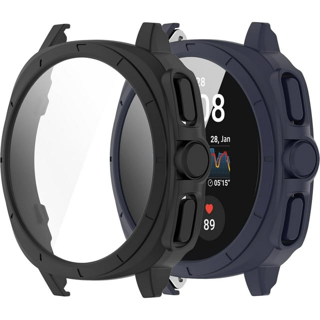 KOMI Compatible pour Samsung Galaxy Watch 7 44mm 40mm Accessoires de Étui, Pare-Chocs Rigide Résistant aux Impacts Antichoc Protecteur Tout Autour Bord Face Couverture Galaxy Watch 7 Étui Femmes Hommes