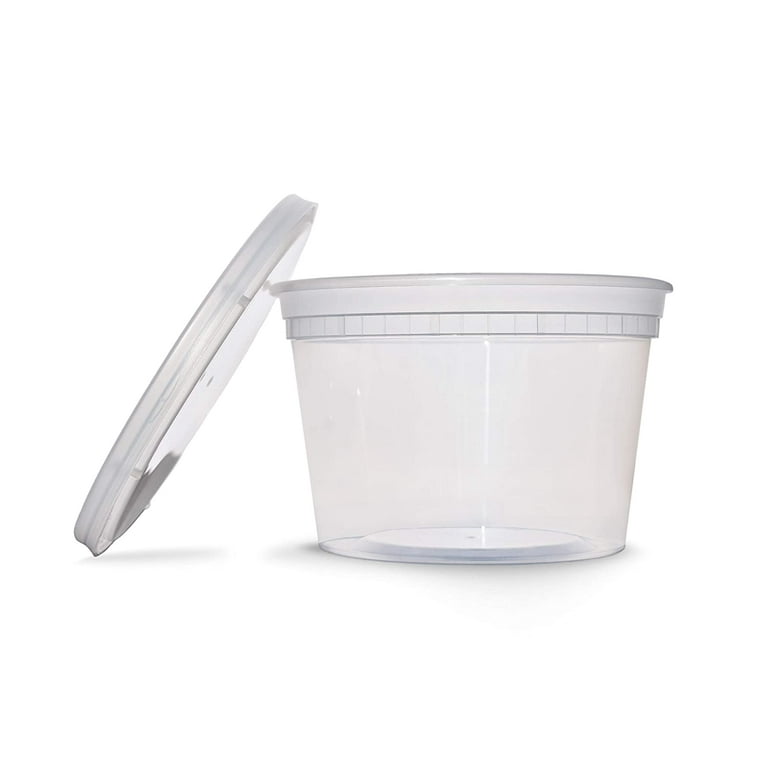SafePro 12HD 12 oz. Clear Plastic HD Soup Combo Containers with Flat Lid 240-Piece Case