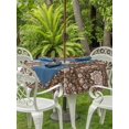 thumbnail image 4 of Outdoor Tablecloth with Umbrella Hole Zipper Brown Flowers Round Tablecloth 60" Waterproof Outside Table Cloth Spring Floral Farmhouse Art Patio Table Cover Tablecloths for Picnic Party, 4 of 8