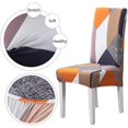 thumbnail image 5 of (Cuadrado, 4 piezas) Fundas para sillas de comedor, Funda elástica moderna para silla Funda elástica duradera para decoración de bodas, hotel, restaurante Rojo Verde, 5 of 5