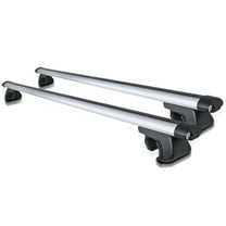 Spec-D Tuning Adjustable 53" Car Top Silver Aluminum Cross Bar Roof Cargo Luggage Rack