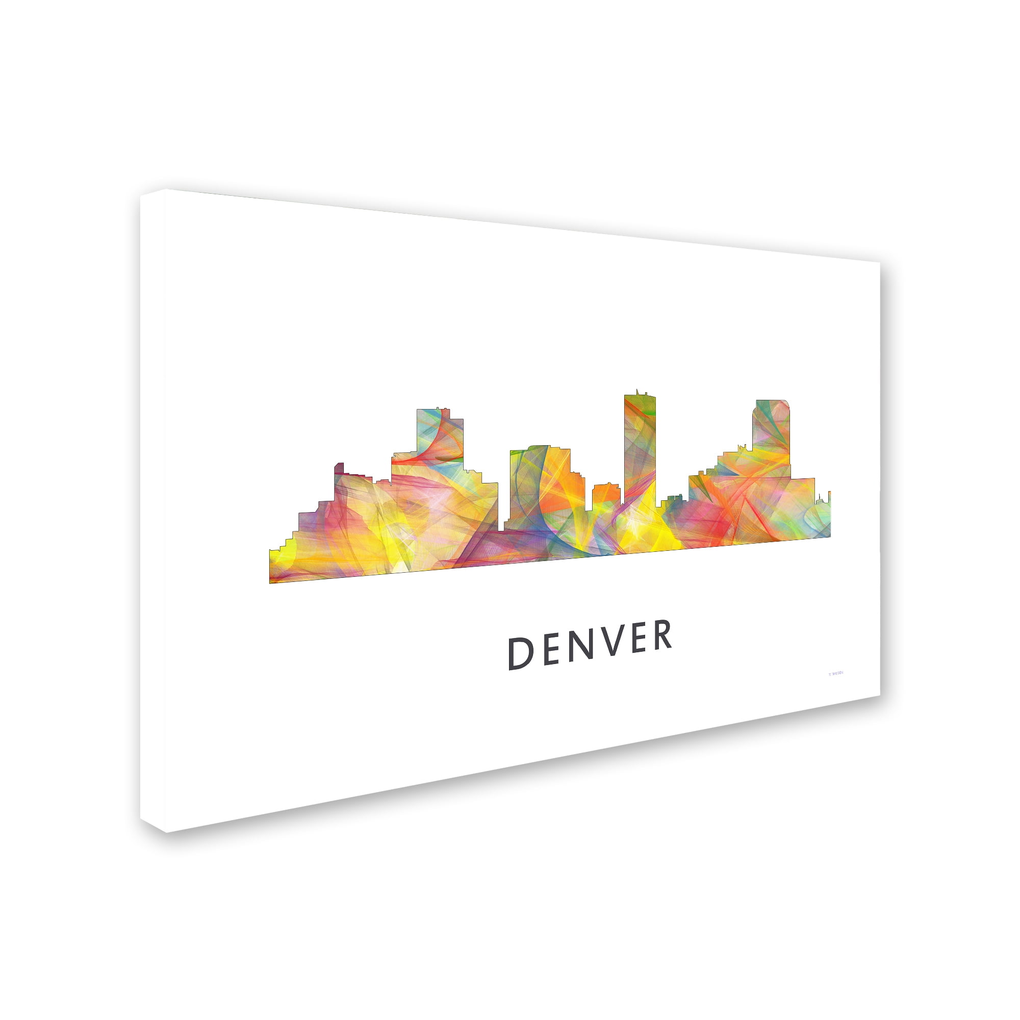 Trademark Fine Art 'Denver Colorado Skyline WB-1' Canvas Art by Marlene Watson