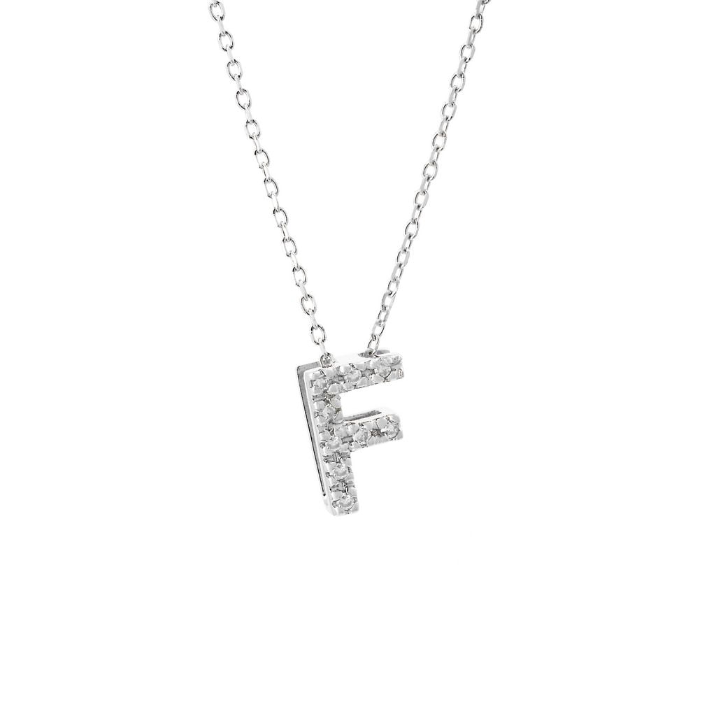 14 KT Diamond Mindy Harris Initial Letter Necklace F