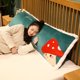thumbnail image 4 of Cojín de felpa con respaldo para sofá, almohada decorativa con diseño de seta escalfada, huevo, pan, para sala de estar y dormitorio, 4 of 5
