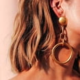 thumbnail image 4 of Women Retro Drop Round Chain Geometric Earrings Dangle soap container Plated Pendant Alloy Simple Jewelry Baohd, 4 of 9
