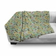 thumbnail image 3 of Stripes Soft Flannel Fleece Throw Blanket, Playroom Design Illustration of Dashed Line Cats and Gentlemen Dachshund Dogs, Cozy Plush for Indoor and Outdoor Use, 60" x 80", Multicolor, by Ambesonne, 3 of 6