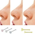 thumbnail image 6 of Xinyolin Cubic Zirconia Stainless Steel Nose Studs, Women's 3Pcs/Set Body Piercing Jewelry, 6 of 7
