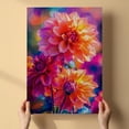 thumbnail image 3 of Dahlia Flower Canvas Wall Art 8x12 inches - Rustic Neutral Dahlia Flower Watercolor Canvas Print Botanical Artwork, 3 of 5