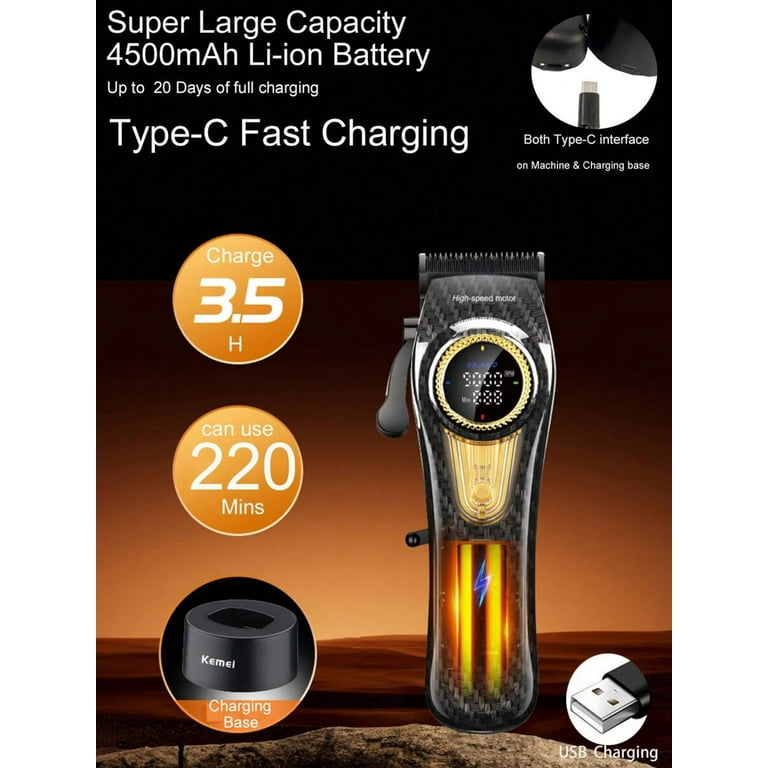 Kemei KM-2242 Professional Hair Clipper 9000RPM High Speed Haircut