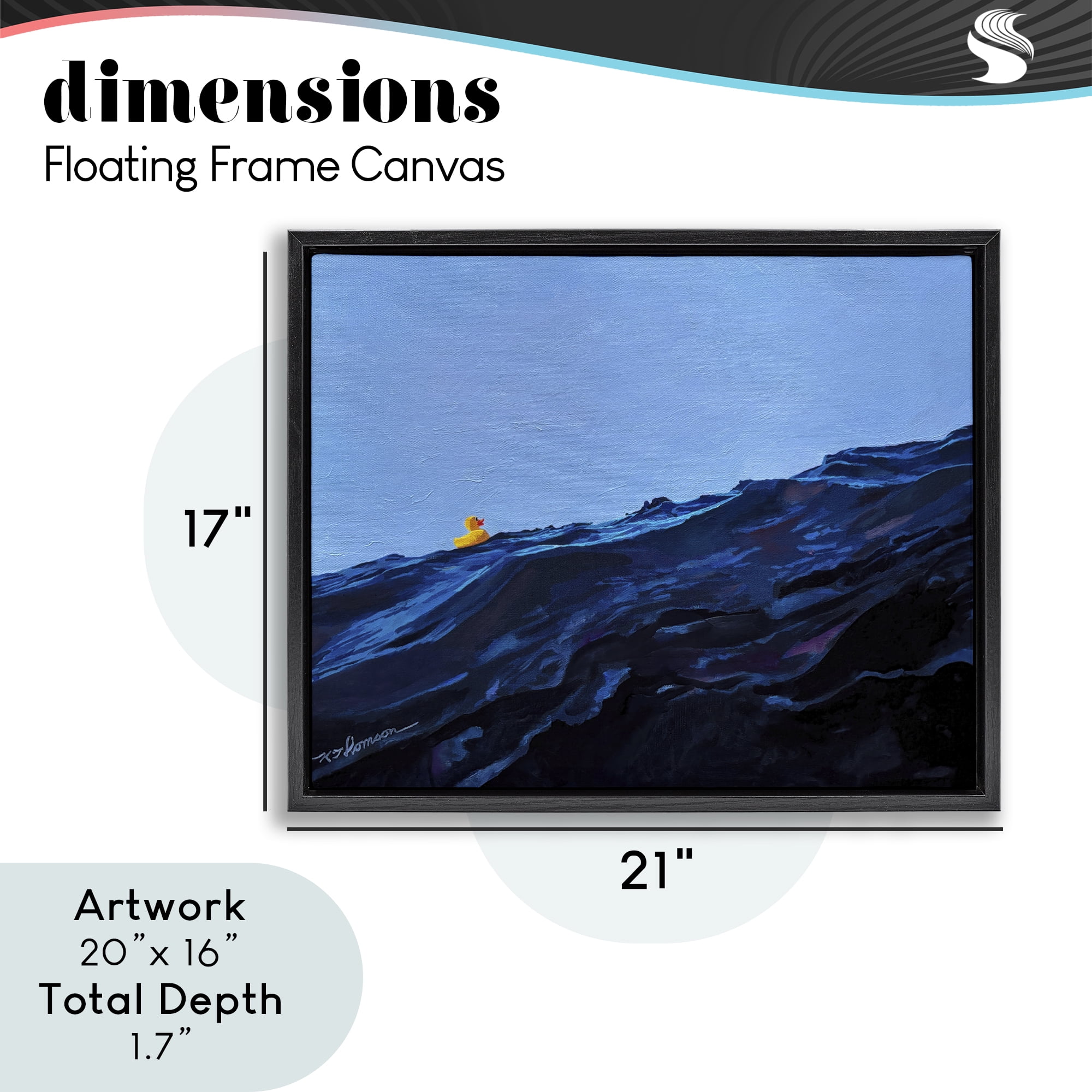 You're The One Duck Black Framed Floater Canvas Wall Art, design by Keith Thomson