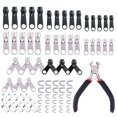 thumbnail image 3 of VONKY 84pcs/Bag Zipper Repair Kit Zip Slider Rescue Universal Zippers Clothes Bag Tent Fix Plier Sewing Tool, 3 of 9