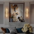 thumbnail image 2 of LHYY 19.7" Natural Marble Wall Sconce,Gold Sconces Set of Two,Indoor Modern Bathroom Sconces Wall Lighting for Living Room,Bedroom,Hallway,Stairs, 2 of 9