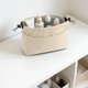 thumbnail image 4 of Toiletry Bag, Large Capacity Canvas Travel Storage Pouch with Drawstring, Water Repellent Organizer for Toiletries, 4 of 6