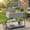 Grey, variant on Solid Wood Mobile Outdoor Grill Cart with Sink & Faucet, Outdoor Kitchen Island on Wheels with 2-Tier Shelving, BBQ Prep Table & Potting Bench for Backyard Garden (Black)