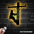 thumbnail image 3 of Craftnamesign Custom US Lineman Metal Wall Art LED Light, Custom Electrical Worker Name Sign, 3 of 5