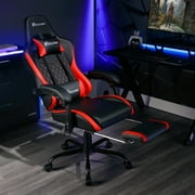 X Rocker Apex PC Gaming Chair with Massage Function and Footrest, Red