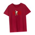 thumbnail image 4 of Camiseta básica para mujer con cuello redondo y camisetas de verano para ir de compras y viajes M, 4 of 8