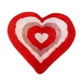 thumbnail image 1 of Alfombra de baño en forma de corazón de San Valentín - moqueta pequeña y suave, alfombra roja romántica lavable, antideslizante y acogedora decoración para el hogar, dormitorio, de una sola pieza, 1 of 5