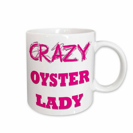3dRose Crazy Oyster Lady, Ceramic Mug, 11-ounce