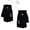 Black, variant on Winter Windproof Thermal Cold Weather Running Convertible Fingerless Mittens for Men Women 2PCS