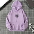 thumbnail image 2 of Bibifish Women Graphic Hoodies Casual Autumn Long Sleeve Pullover Tops Dandelion Print Stylish Hooded Sweatshirts For Daily Wear, 2 of 8