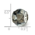 thumbnail image 2 of 925 Sterling Silver Reflections Grey Cracked Agate with Shell Stone Bead; for Adults and Teens; for Women and Men, 2 of 2