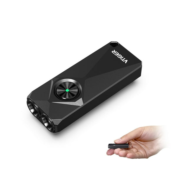 Llavero con linterna VTIGER K1, 800 lúmenes, recargable por USB