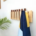 thumbnail image 3 of Miumaeov 8 Hooks Wooded Wall Mount Hanger Towel Rack Coat Robe Clothes Display Shelf, 3 of 12