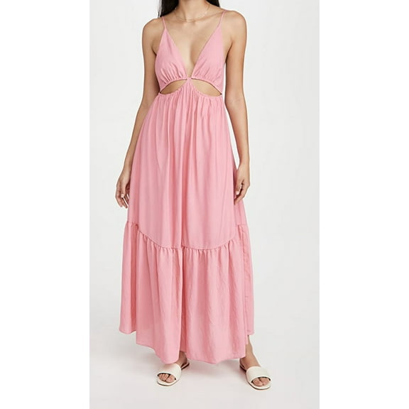 Jonathan Simkhai Women’s Calliope Solid Cutout Dress, Guava, Pink, Medium