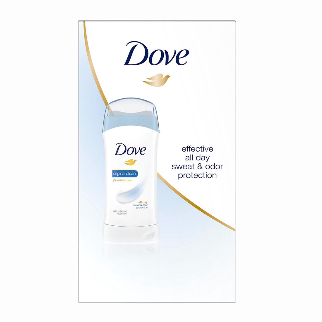 Dove Original Clean Antiperspirant Deodorant, Male 5 Pack.