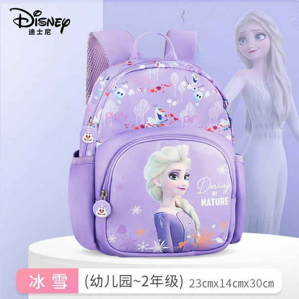 Mochila de Disney mochila escolar de dibujos animados de princesa Elsa de Frozen mochila bonita para escuela primaria mochila bonita para jardin de infantes regalo para estudiantes y ninos hola suerte...