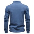 thumbnail image 3 of Lmnyox Men's Thermal Tops Long Sleeve Half Zip Stand Collar Shirts Fall Winter Solid Fashion T Shirts, 3 of 9
