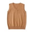 thumbnail image 1 of JMYHOAM Sweater Gilet Femmes Chandails pour Femmes Mode Décontractée Unie Hauts Dames Sans Manches Blouse Col en V Chandails, 1 of 3