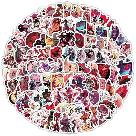 100 new Hazbin Hotel graffiti stickers, decorative computer luggage skateboard notebook stickers