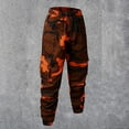thumbnail image 2 of Camo Pants Men Joggers Slim Fit Combat Military Camouflage Cargo Pants with Multi Pockets Elastic Waist Drawstring BDU Pants Men Orange XXL, 2 of 4