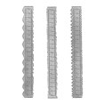 thumbnail image 1 of Visland 3 Pcs 8.54" Carbon Steel Metal Paper Tearing Ruler Irregular Edges Paper Cutting Ruler Wavy Edge Measuring Tool for School Office Card Scrapbooking Making DIY Craft, 1 of 8