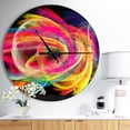 thumbnail image 2 of DesignArt Colorful Thick Strokes in Black Large Wall Clock, 2 of 2