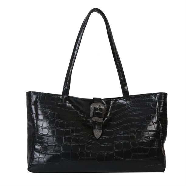 Bolsa De Hombro Bolsa de hombro para mujer Cuero de PU Gran capacidad Vintage Tote Clutch Negro Sywqhk Para Estrenar
