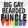 thumbnail image 2 of Big Gay Bearded Funcle Uncle Rainbow Men's Big & Tall Graphic Hoodie Brisco Brands 3X, 2 of 5
