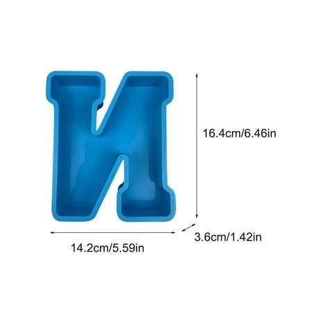 

Haykey Kitchen Utensils Large Alphabet Epoxy Resin Mould English Letter Silicone Mold 3D Alphabet Letter Silicone Molds
