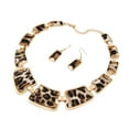 thumbnail image 2 of Eosunjian 1 Set Statement Necklace Exaggerated Big Luxury Elegant Retro Leopard Women Hook Earrings Kit Fashion Jewelry Leopard, 2 of 10