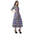 thumbnail image 3 of Moomaya Robe Midi Imprimée pour Femmes Manches Courtes Décontractée pour le Travail, 3 of 4