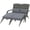 Gray-1, variant on Spaco Wicker Adirondack Chair for 2 with Cushions & Footrests, PE Rattan Double Chaise Lounge Chair, Fire Pit Chair with High-Back and Wide Armrests for Outdoor as Backyard, Lawn, Garden, Gray