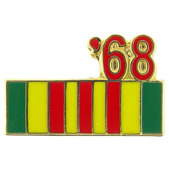 Eagle Emblems P14796 Pin - Ribbon, Vietnam, 68 ft. - 0.88 in.